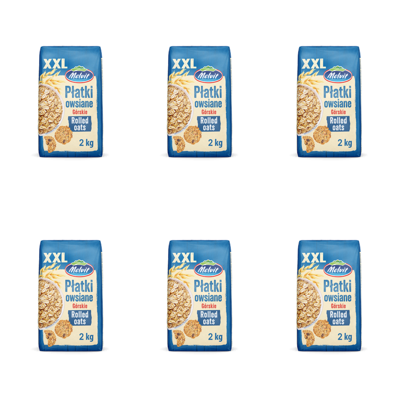 Melvit Płatki owsiane górskie 2kg XXL X6